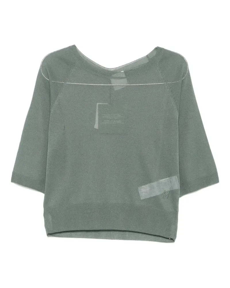 MARELLA fine-knit raglan-sleeve sweater - Grün Grün