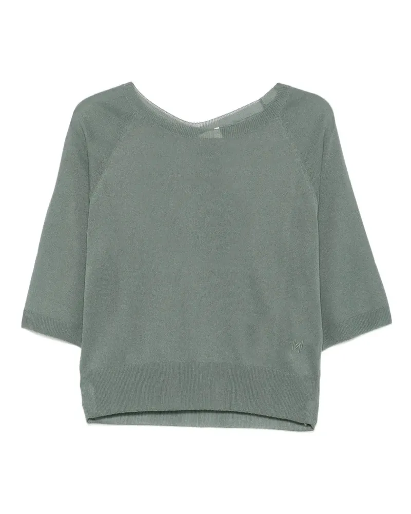 MARELLA fine-knit raglan-sleeve sweater - Grün Grün