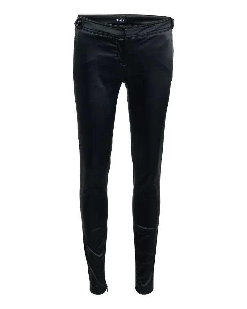 Dolce & Gabbana satin-finish slim-fit trousers - Schwarz Schwarz