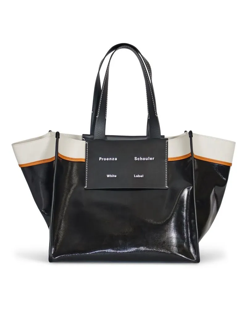 Proenza Schouler Beschichteter XL Morris Shopper Schwarz