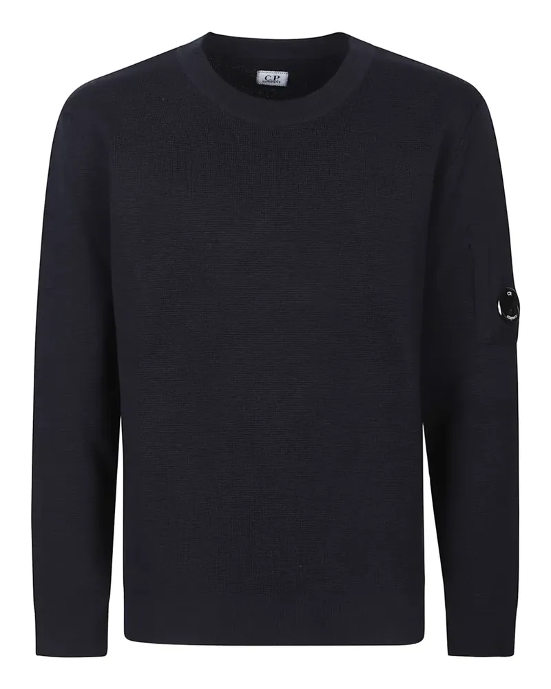 C.P. Company Wollpullover mit Linsen-Detail - Blau Blau