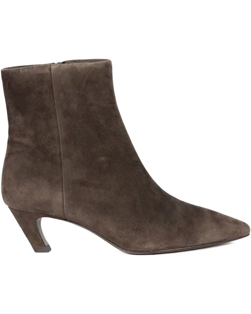 ash Spitze Vicky Wildlederstiefel 50mm - Braun Braun