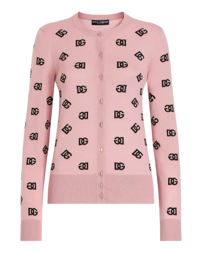 Dolce & Gabbana Cardigan mit Logo-Print - Rosa Rosa