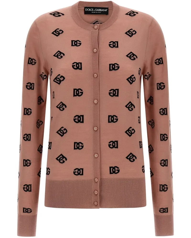 Dolce & Gabbana Cardigan mit Logo-Print - Rosa Rosa