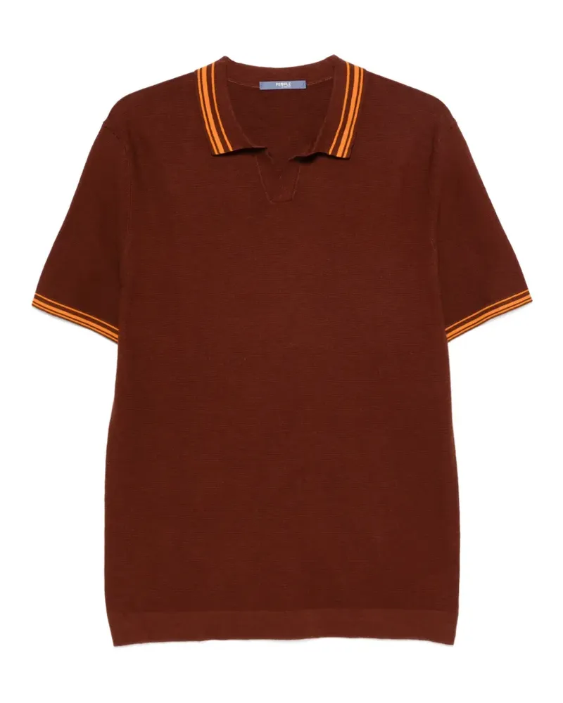 People of Shibuya stripe-trim T-shirt - Braun Braun