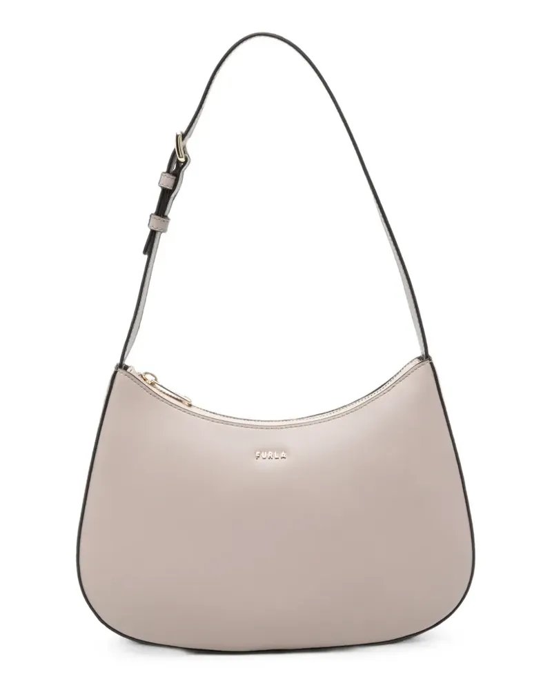 Furla Schultertasche mit Logo-Schild - Nude Nude