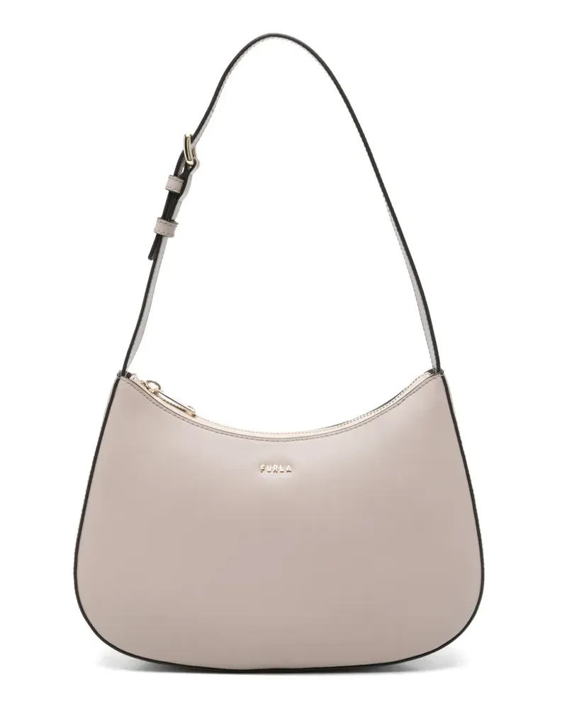 Furla Schultertasche mit Logo-Schild - Nude Nude