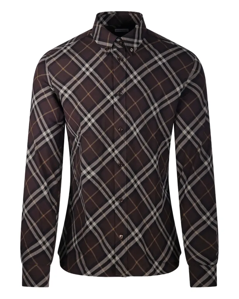 Burberry Hemd mit Karomuster - Braun Braun