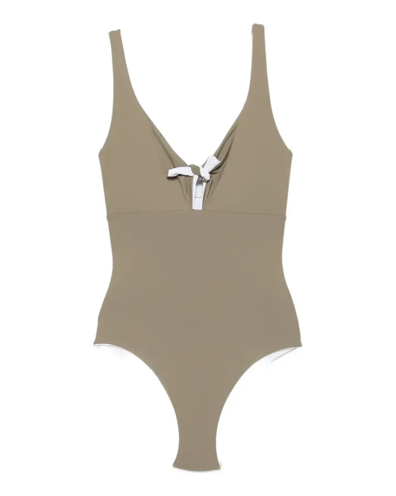 FISICO-Cristina Ferrari knot-detail swimsuit - Grün Grün
