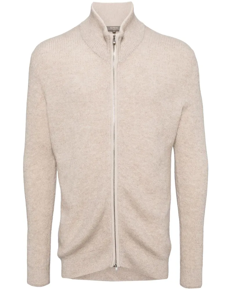 N.Peal Zweifarbiger Lambeth Cardigan - Nude Nude