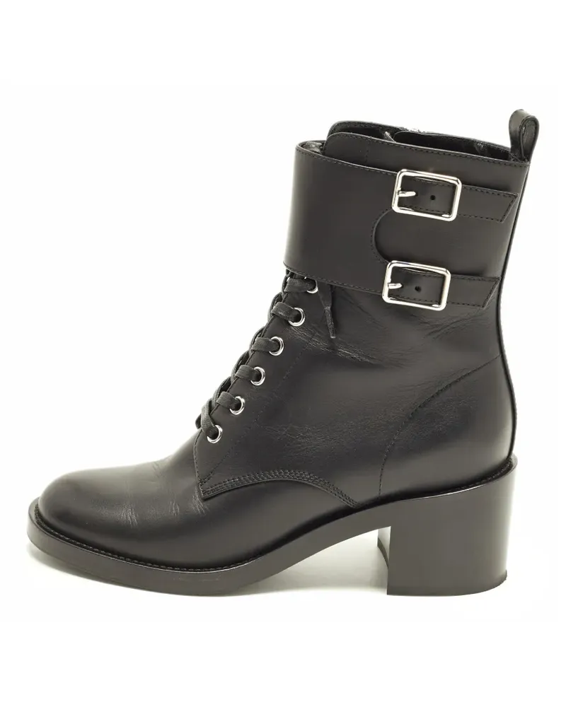 Gianvito Rossi Schnürstiefel im Military-Look - Schwarz Schwarz