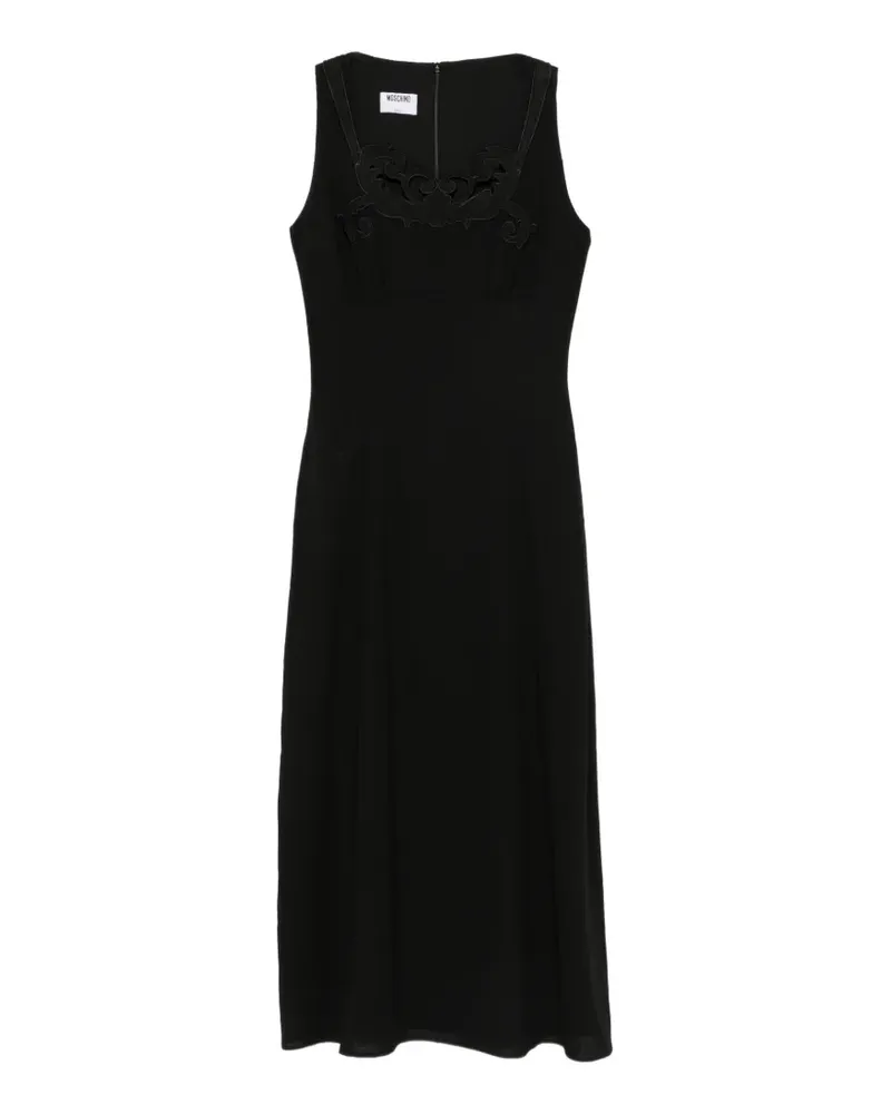 Moschino cut-out embroidered midi dress - Schwarz Schwarz