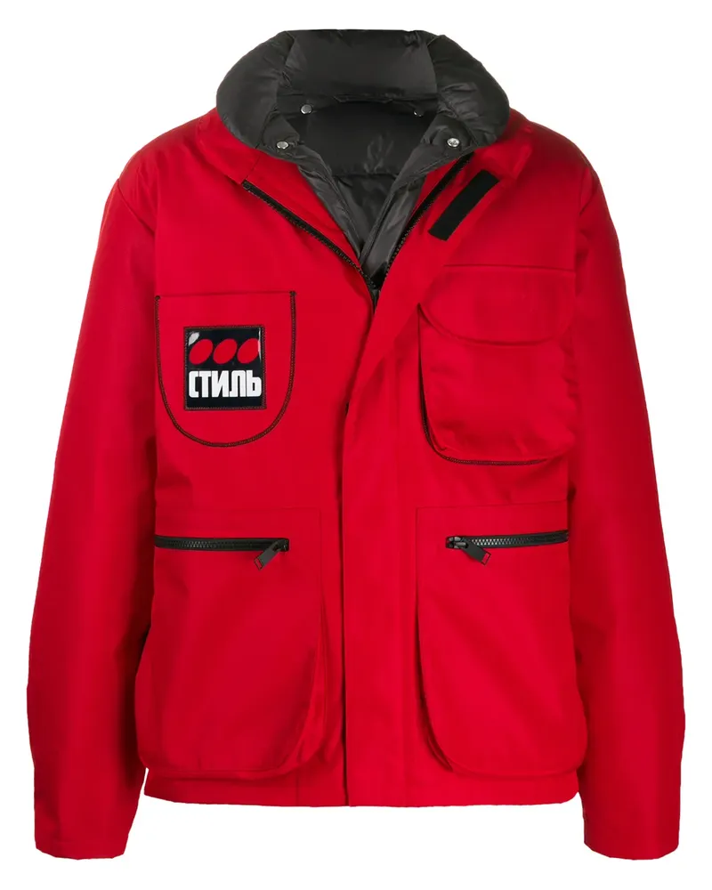 Heron Preston Daunenjacke mit Logo - Rot Rot