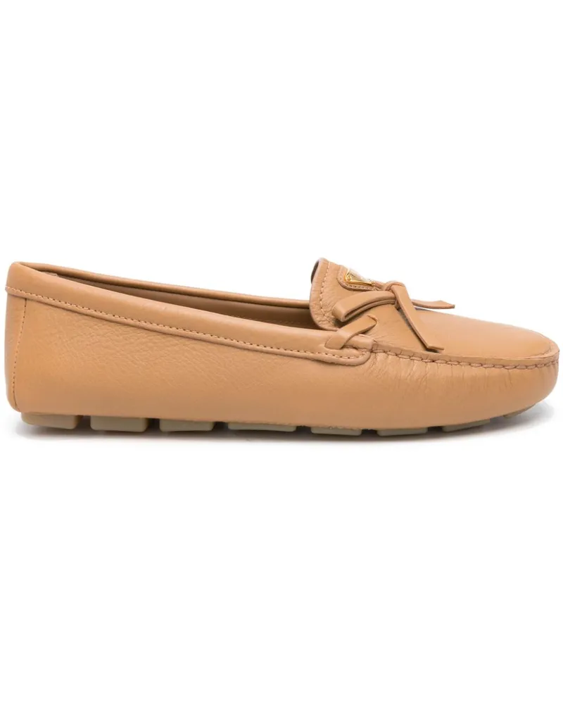 Prada Loafer mit Triangel-Logo - Nude Nude