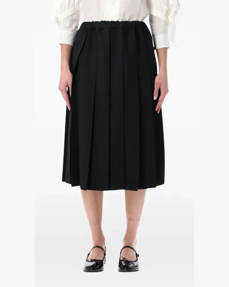 Comme des Garçons pleated midi skirt - Schwarz Schwarz