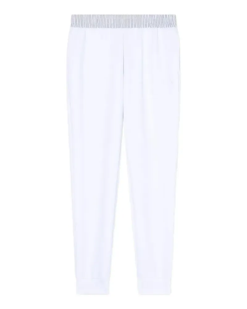 Armani Exchange striped-waistband track pants - Weiß Weiß
