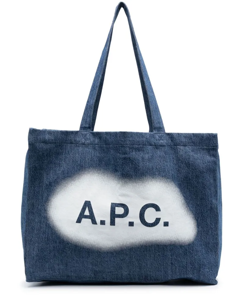 A.P.C. Diane Shopper im Jeans-Look Blau