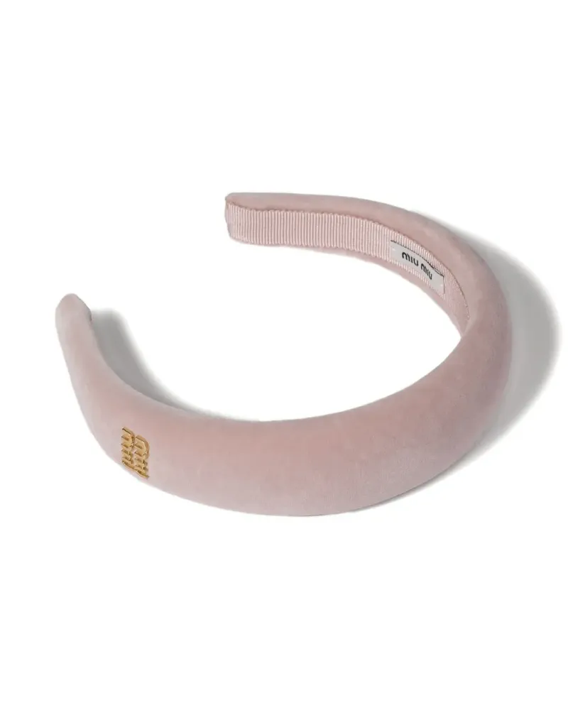 Miu Miu Haarreif mit Logo - Rosa Rosa