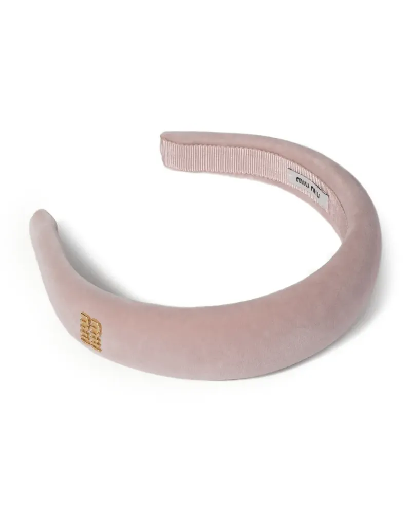 Miu Miu Haarreif mit Logo - Rosa Rosa