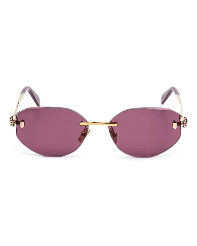Bulgari Serpenti geometric-frame sunglasses - Gold Gold