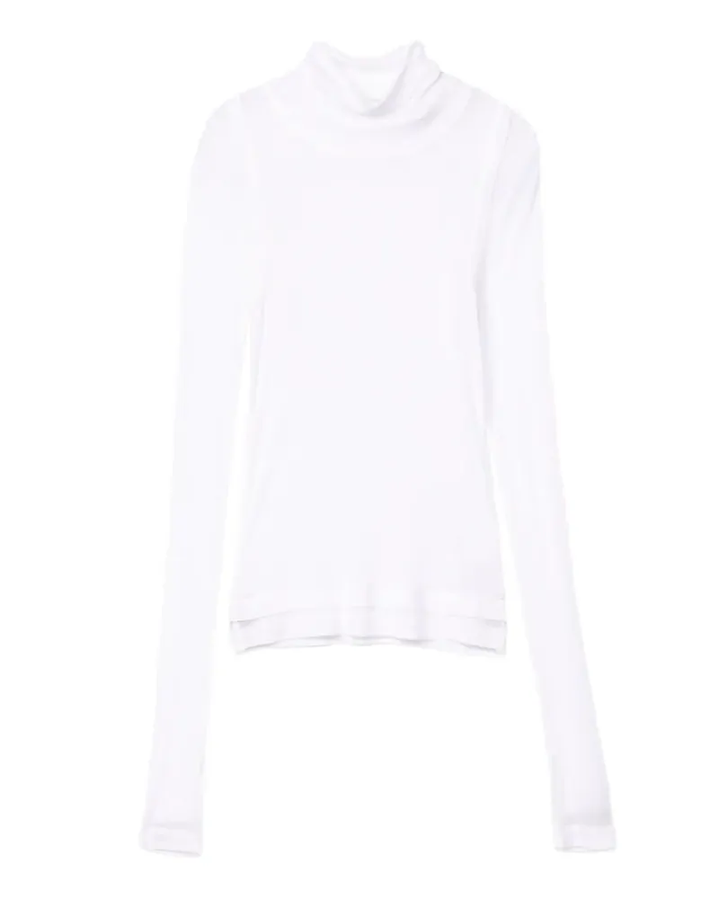 Helmut Lang Langarmshirt im Layering-Look - Weiß Weiß