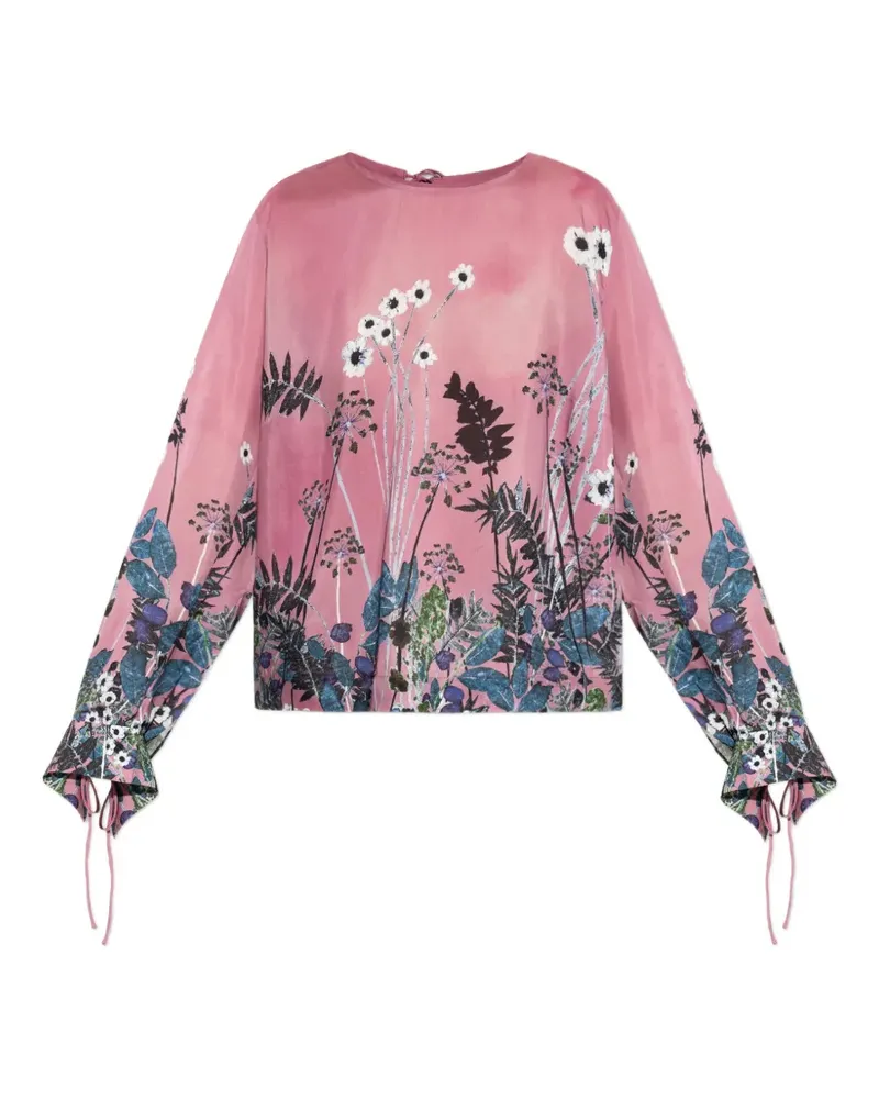 MUNTHE Basilia Bluse mit Blumen-Print - Rosa Rosa