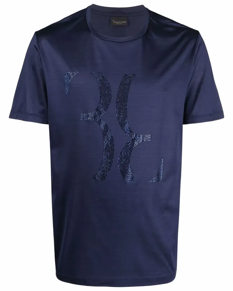 Billionaire T-Shirt mit BB-Applikation - Blau Blau