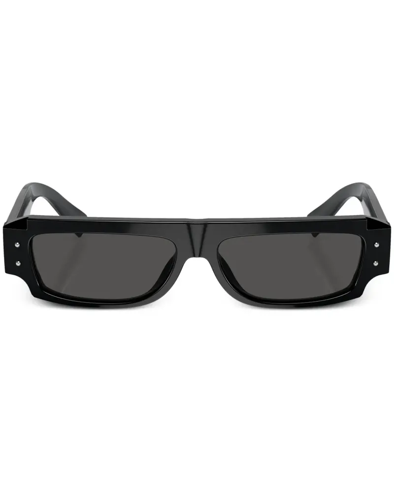 Dolce & Gabbana Sonnenbrille mit eckigem Gestell - Schwarz Schwarz