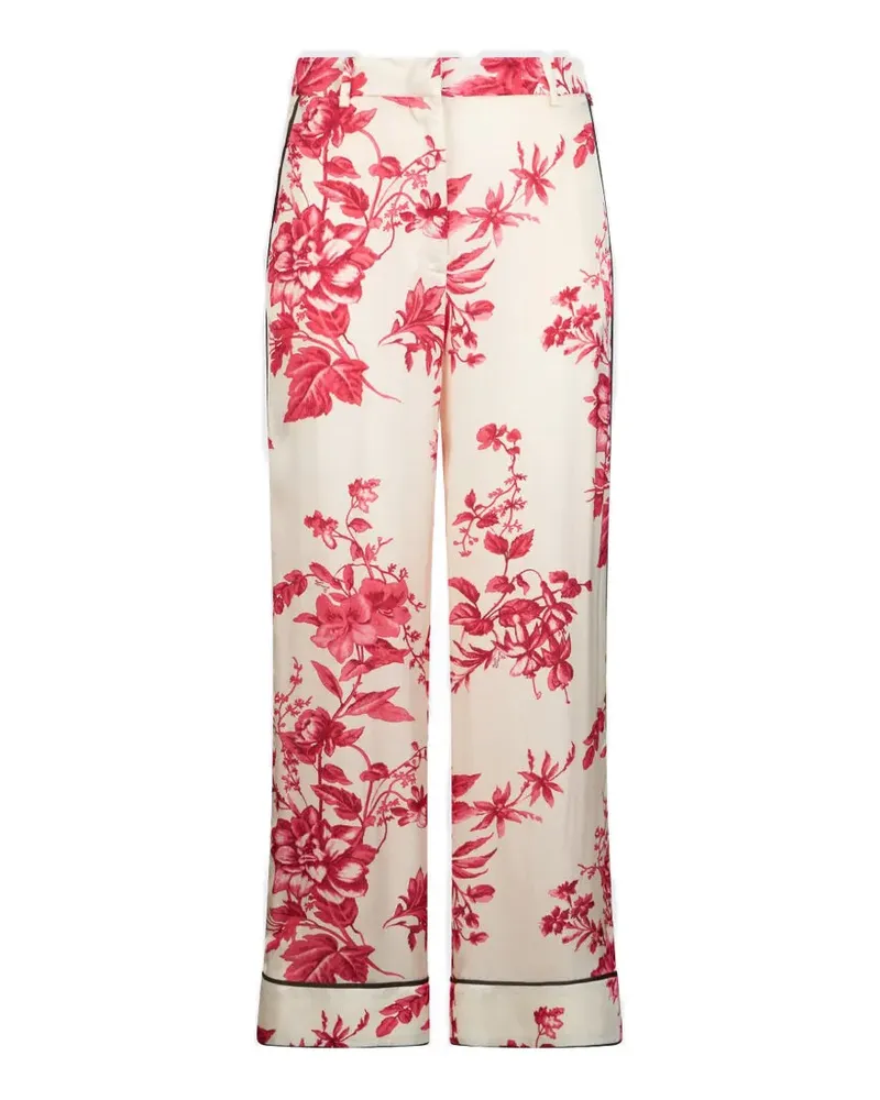 Liu Jo Hose mit Blumen-Print - Weiß Weiß