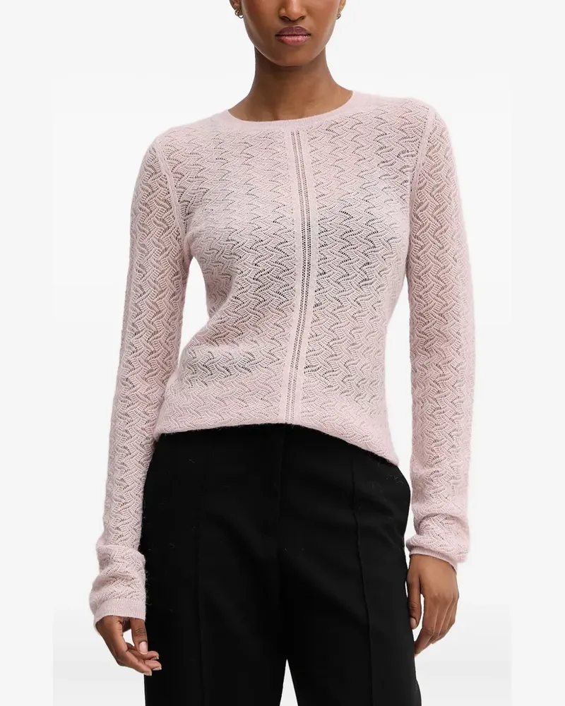 HUGO BOSS Pullover mit rundem Ausschnitt - Rosa Rosa