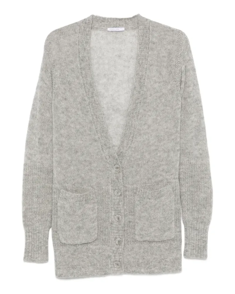 Patrizia Pepe fine-knit patch-pocket cardigan - Grau Grau
