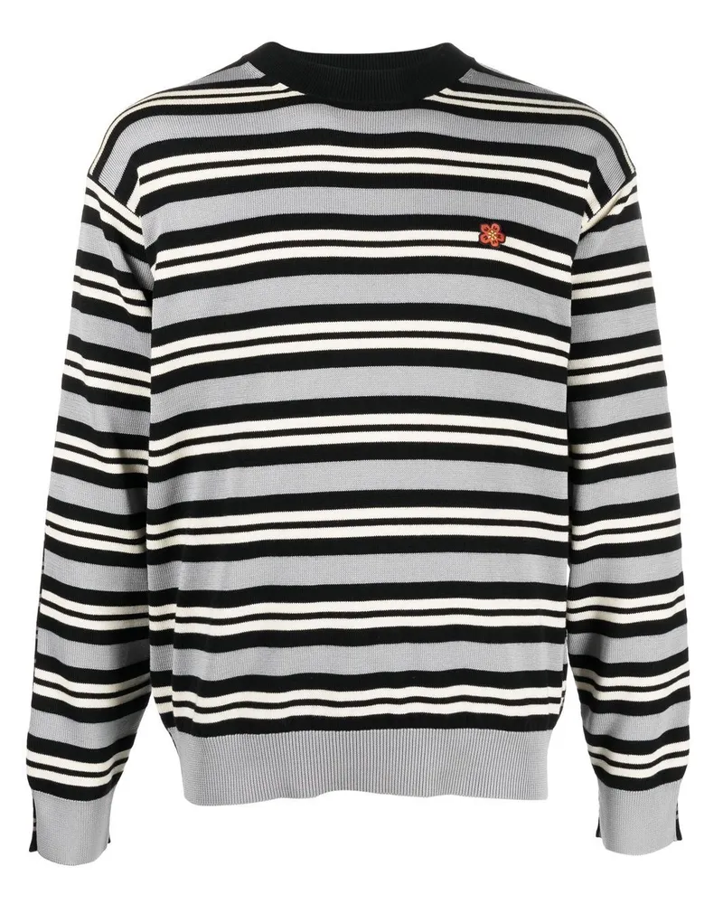 Kenzo Pullover mit Blumenstickerei - Grau Grau