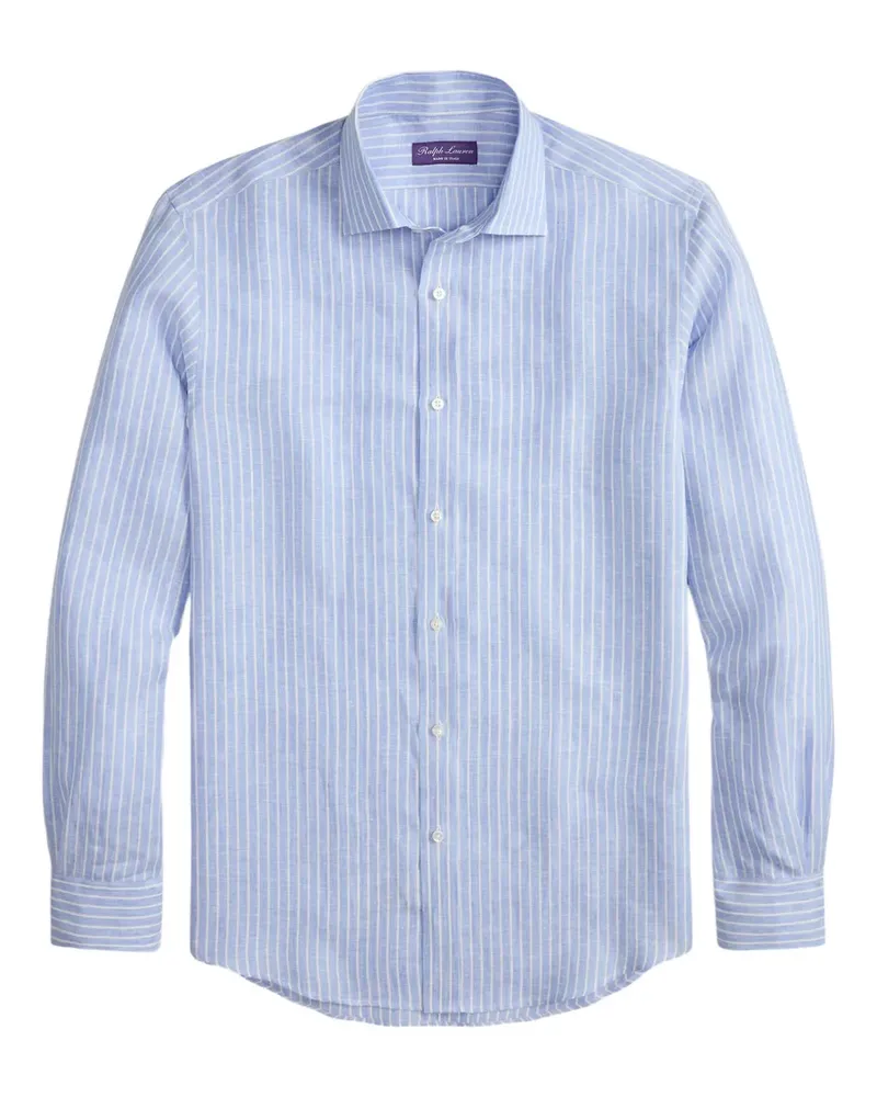 Ralph Lauren Gestreiftes Hemd aus Leinen - Blau Blau