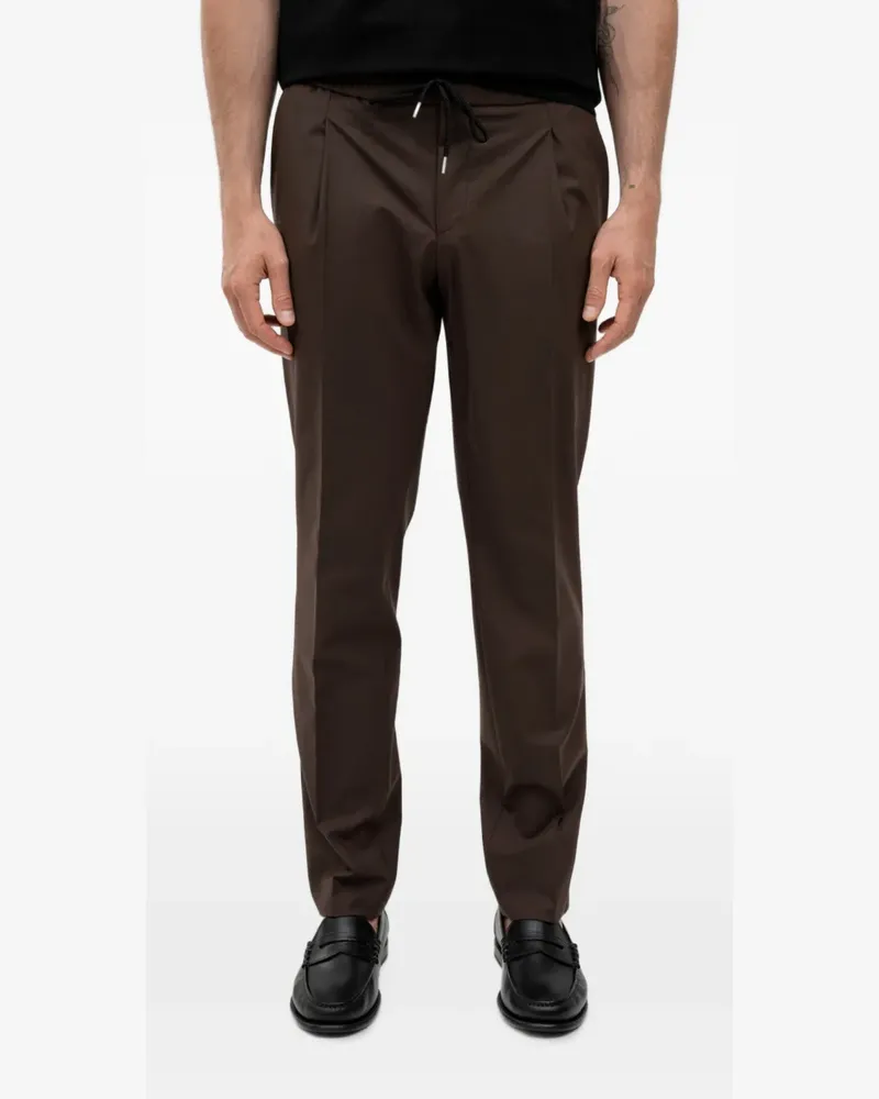 HUGO BOSS slim-fit pants in a superflex wool blend - Braun Braun