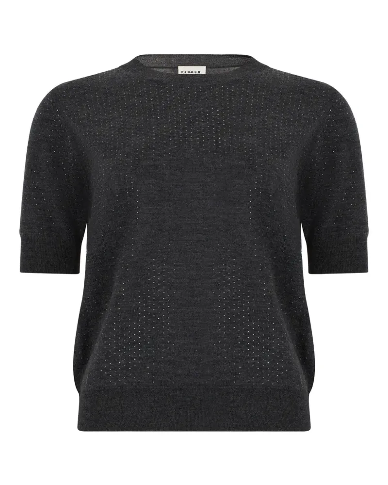 P.A.R.O.S.H. P.A.R.O H. Pullover mit Kristallen - Grau Grau