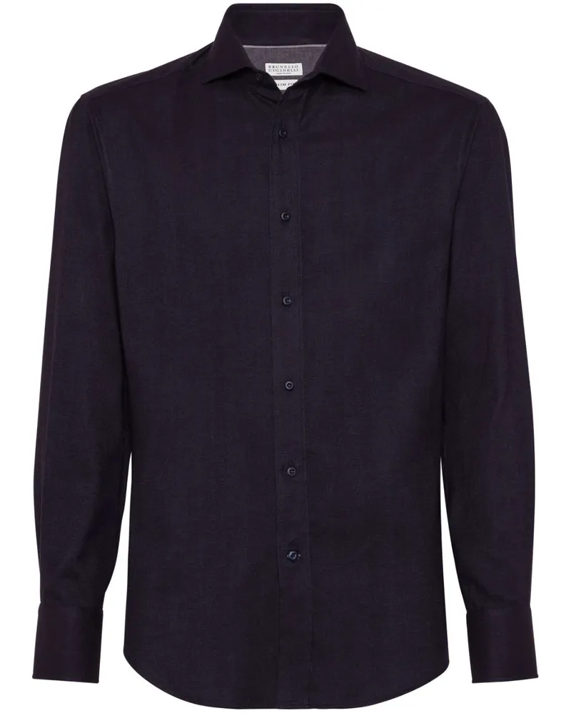 Brunello Cucinelli Klassisches Hemd - Blau Blau