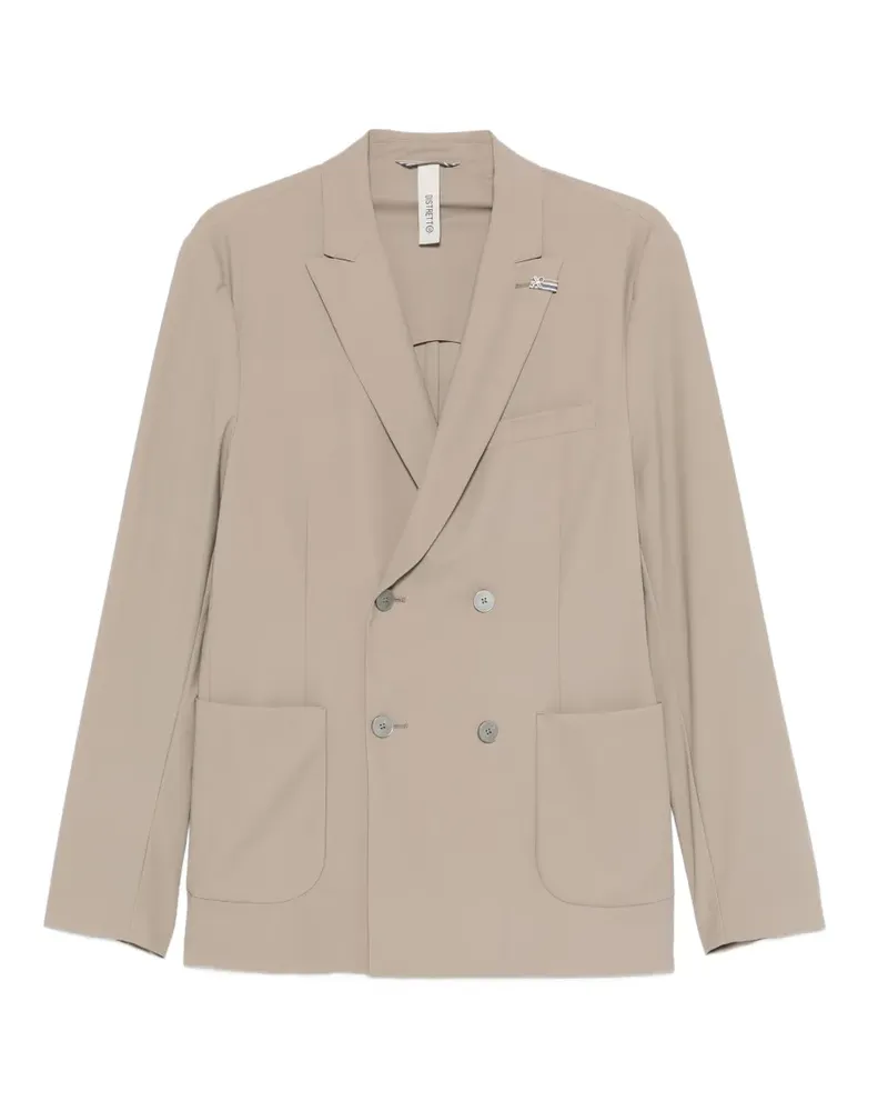 DISTRETTO12 Active double-breasted jacket - Nude Nude