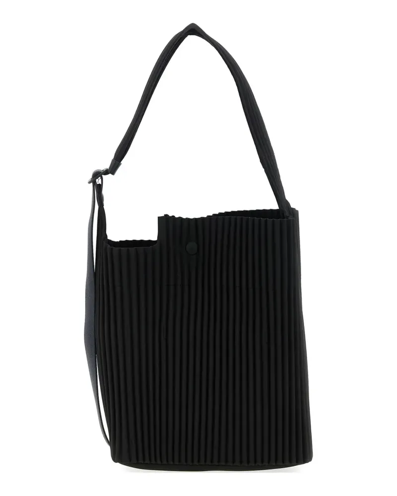Issey Miyake pleated asymmetric tote bag - Braun Braun