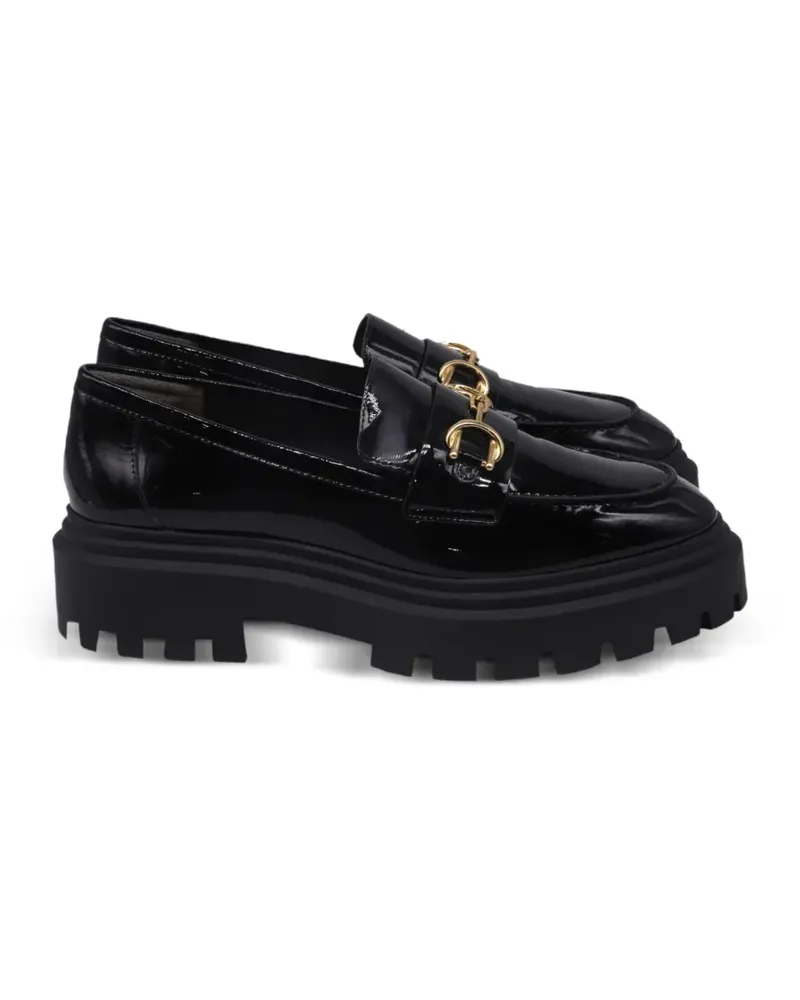Stuart Weitzman Owen Loafer mit Schnalle und Profilsohle - Schwarz Schwarz