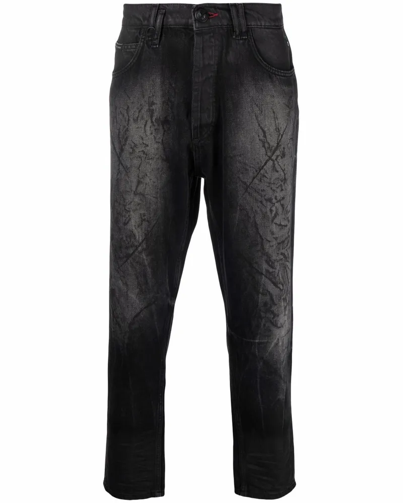 Philipp Plein Klassische Karottenjeans - Schwarz Schwarz