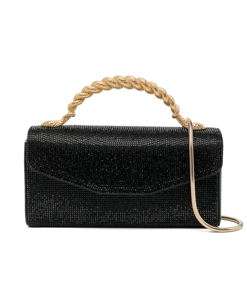 René Caovilla Kristallverzierter Shopper - Schwarz Schwarz