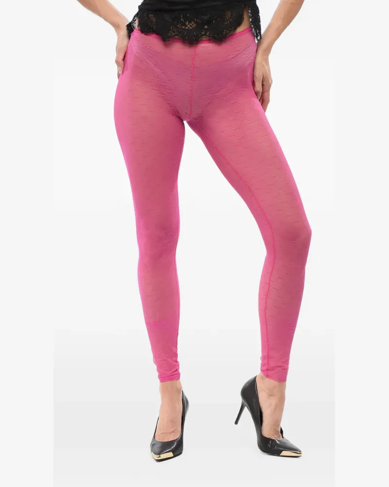 Dsquared2 monogram-pattern tights - Rosa Rosa