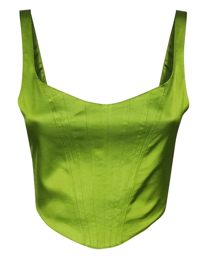 Ermanno Scervino corset-style cropped tank top - Grün Grün