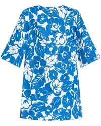 Kate Spade Minikleid mit blumigem Print Blau