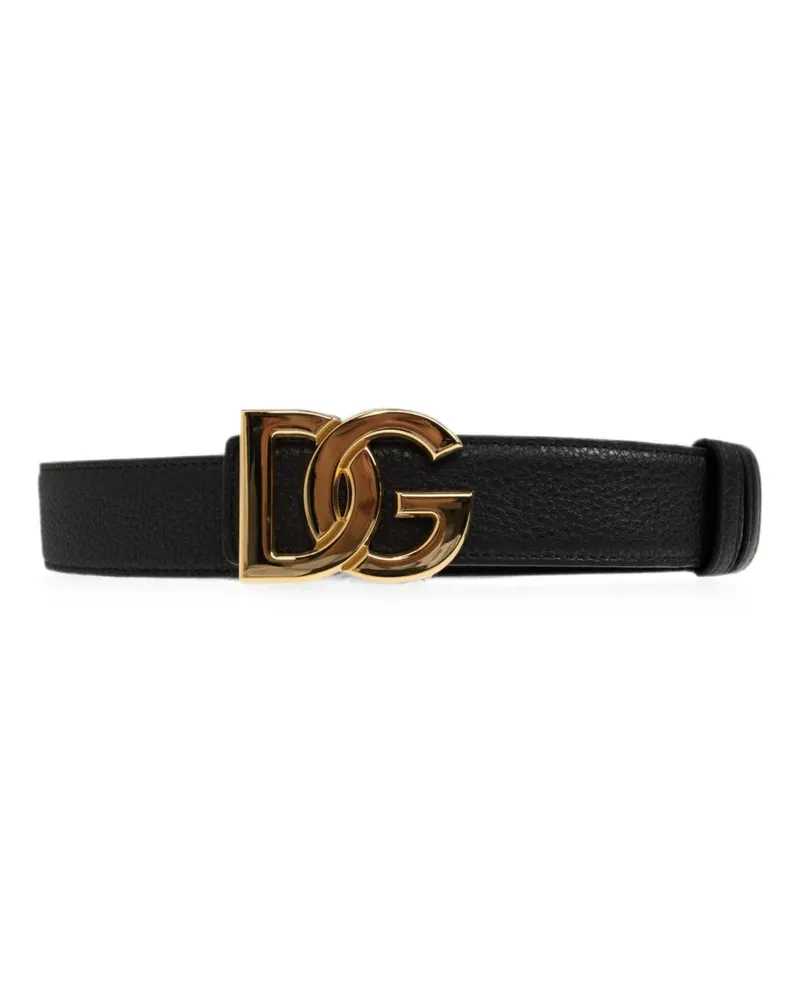 Dolce & Gabbana DG logo-plaque belt - Schwarz Schwarz