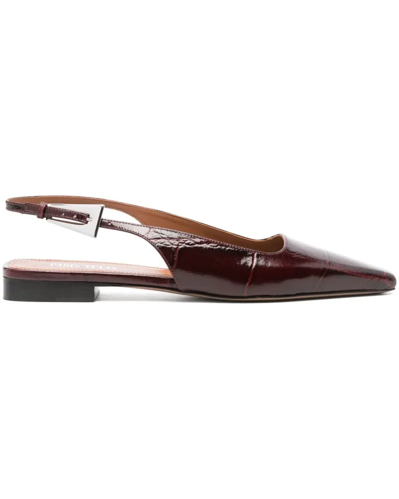Paris Texas Ballerinas in Kroko-Optik - Rot Rot