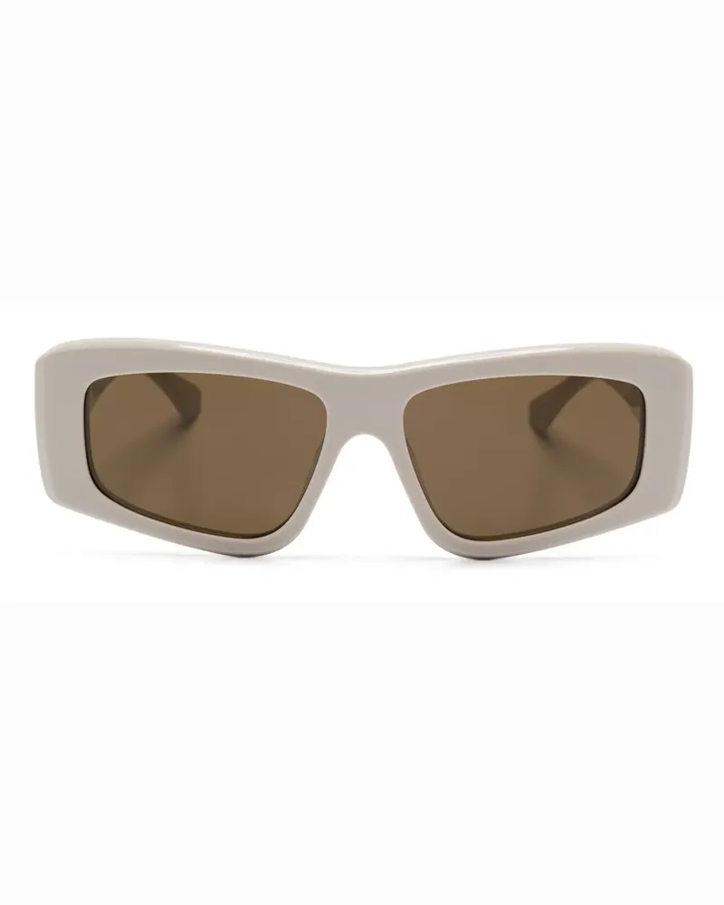 Chloé Sonnenbrille mit eckigem Gestell - Weiß Weiß