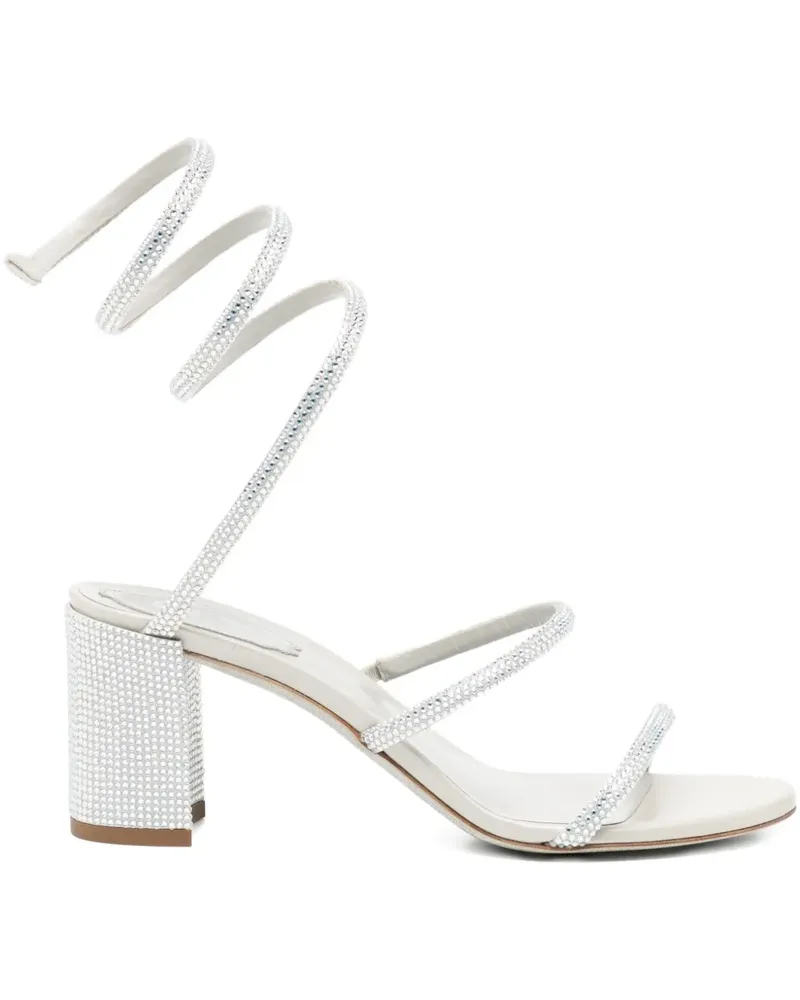 René Caovilla Sandalen aus Silber 80mm - Metallic Metallic