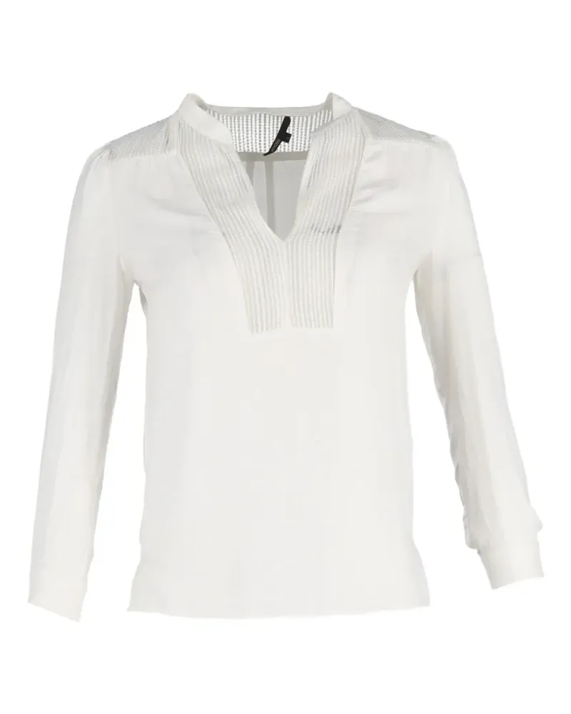 Maje V-neck long-sleeve blouse - Weiß Weiß
