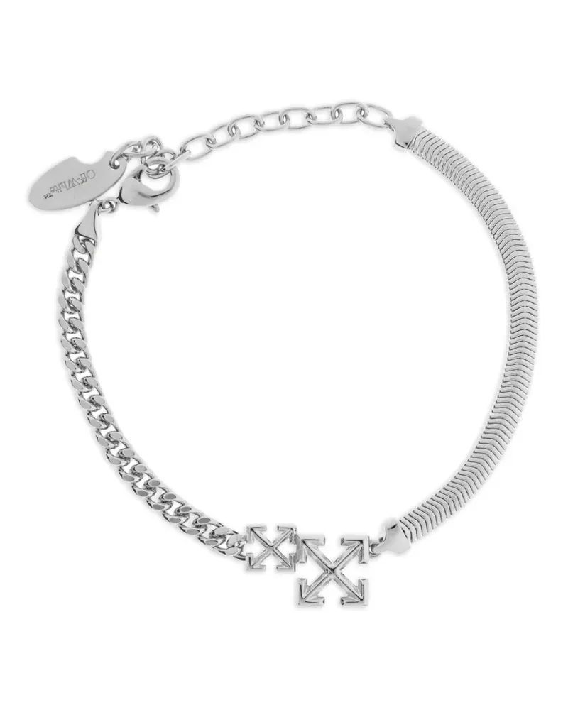 OFF-WHITE Panzerarmband mit Arrows-Motiv - Silber Silber